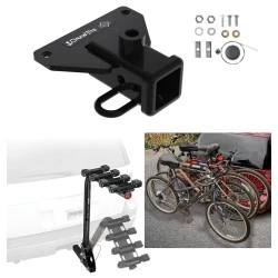 Trailer Hitch w/ 4 Bike Rack For 20-27 Jeep Gladiator Approved for Recreational & Offroad Use Carrier for Adult Woman or Child Bicycles Foldable