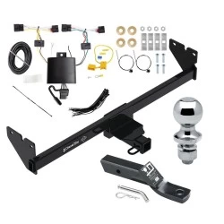 Trailer Tow Hitch For 20-25 Volkswagen Atlas Cross Sport Class 3 2" Receiver Complete Package w/ Wiring and 1-7/8" Ball