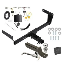 Trailer Tow Hitch For 21-27 Nissan Rogue Deluxe Package Wiring 2" Ball Mount and Lock