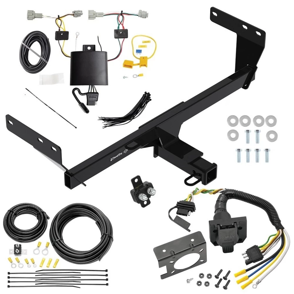 Trailer Hitch w/ 7-Way RV Wiring For 21-24 Nissan Rogue Class 3 2" Receiver All Models