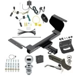 Ultimate Tow Package For 18-25 GMC Terrain Gasoline, w/o Factory Tow PKG Trailer Hitch w/ Wiring 2" Drop Mount Dual 2" and 1-7/8" Ball Lock Bracket Cover 2" Receiver