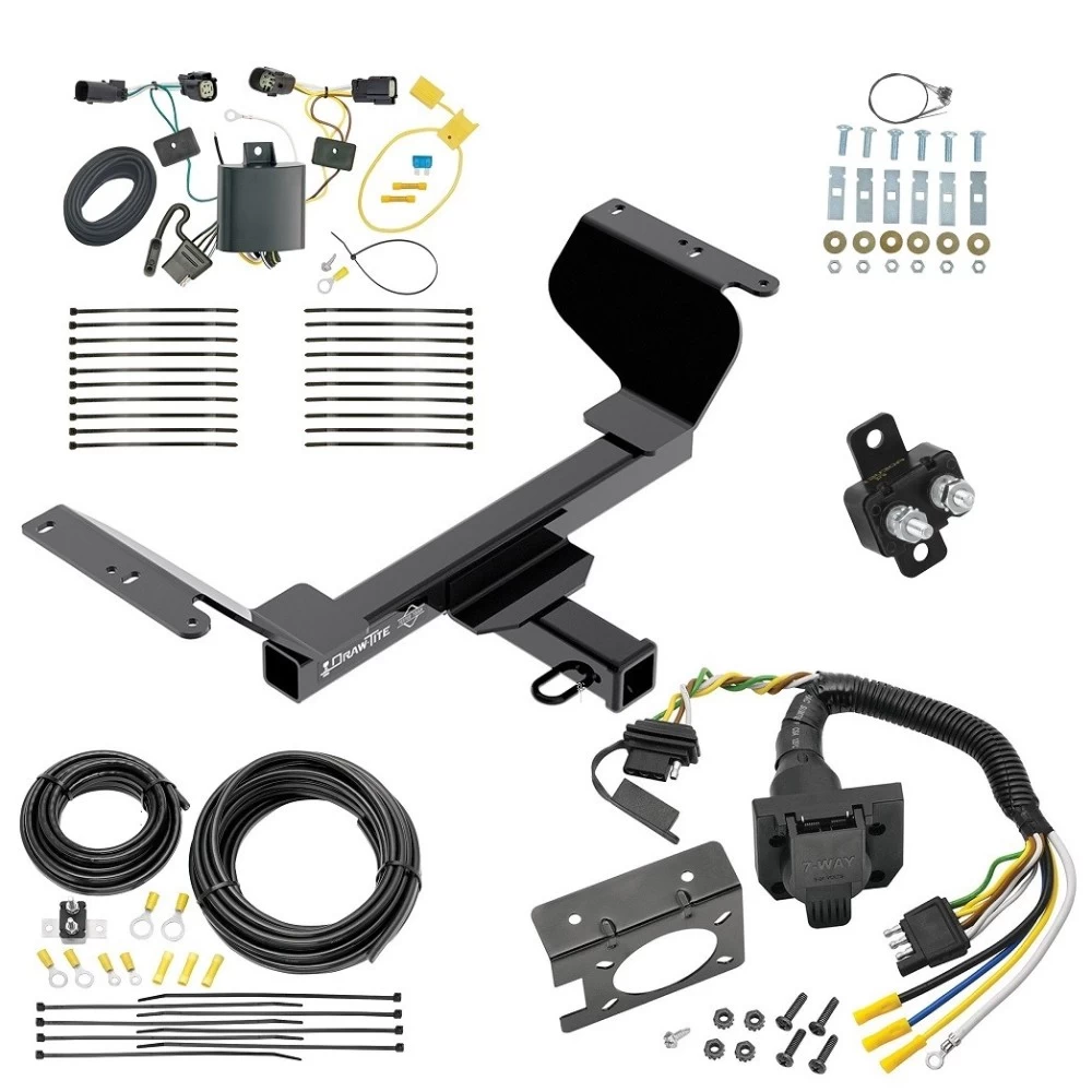 Trailer Hitch w/ 7-Way RV Wiring For 18-24 Chevrolet Equinox Gasoline, Premier Models Class 3 2" Receiver