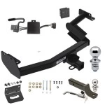 Ultimate Tow Package For 20-22 Hyundai Palisade KIA Telluride Trailer Hitch w/ Wiring 2" Drop Mount Dual 2" and 1-7/8" Ball Lock Bracket Cover 2" Receiver