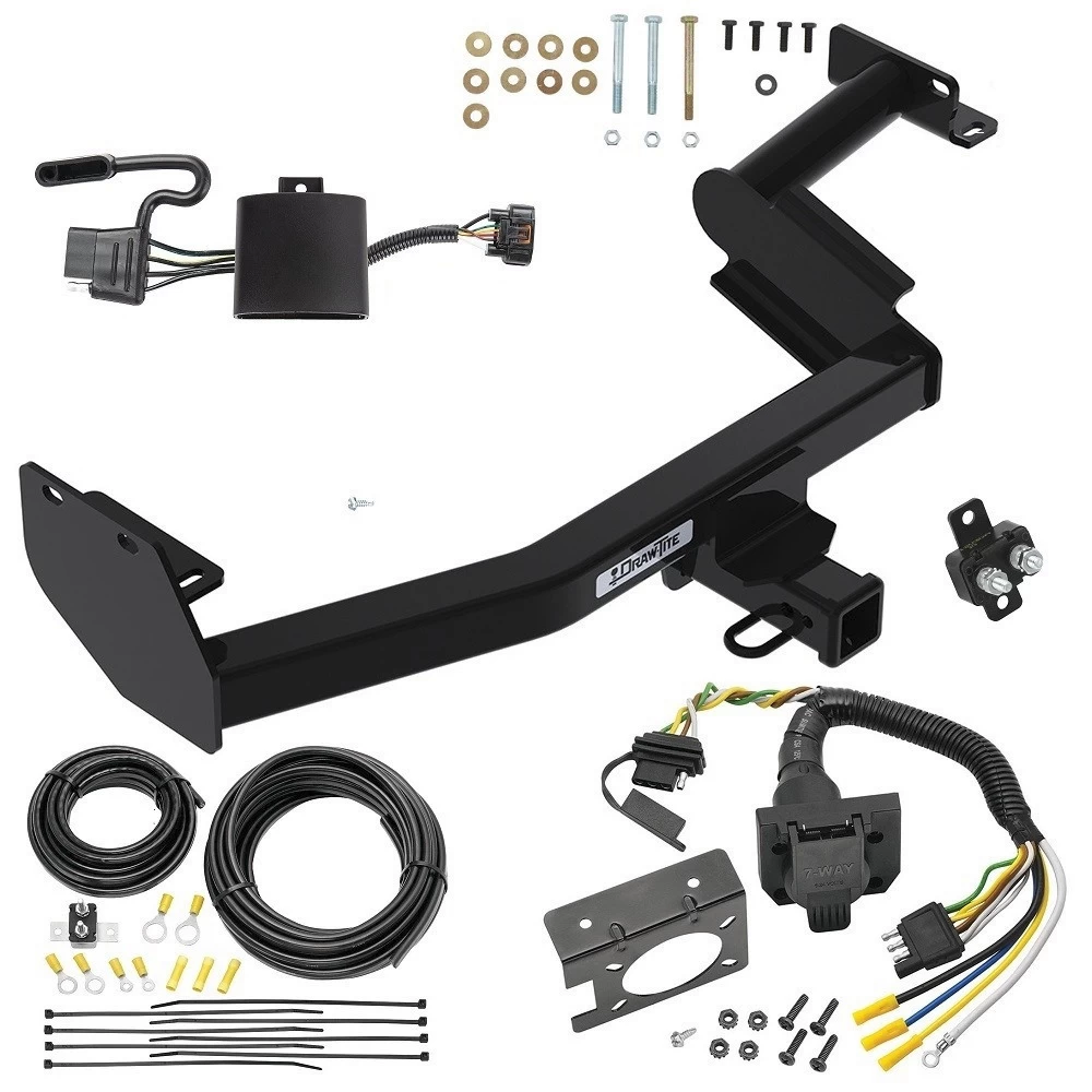 Trailer Hitch w/ 7-Way RV Wiring For 20-22 Hyundai Palisade KIA Telluride Class 3 2" Receiver