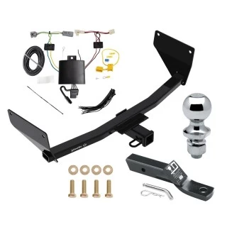 Trailer Tow Hitch For 21-24 Toyota Venza All Models Class 3 2" Receiver Complete Package w/ Wiring and 1-7/8" Ball