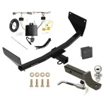 Trailer Tow Hitch For 21-24 Toyota Venza All Models Deluxe Package Wiring 2" Ball Mount and Lock