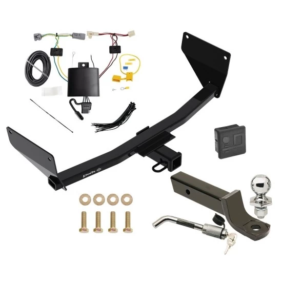 Trailer Tow Hitch For 21-24 Toyota Venza All Models Deluxe Package Wiring 2" Ball Mount and Lock