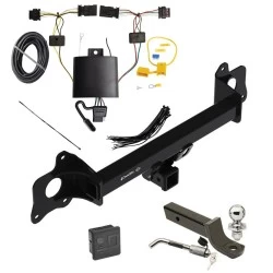 Trailer Tow Hitch For 21-23 Tesla Y All Models Deluxe Package Wiring 2" Ball Mount and Lock