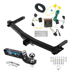 Class 4 7.5K Tow Package For 11-13 Dodge Durango All Models Trailer Hitch w/ Wiring 2" Drop Mount 2" Ball 2" Receiver