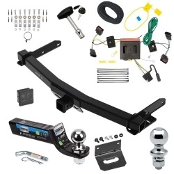 Ultimate Class 4 7.5K Tow Package For 11-13 Dodge Durango All Models Trailer Hitch w/ Wiring 2" Drop Mount Dual 2" and 1-7/8" Ball Lock Bracket Cover 2" Receiver