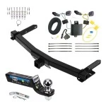 Class 4 7.5K Tow Package For 14-26 Dodge Durango All Models Trailer Hitch w/ Wiring 2" Drop Mount 2" Ball 2" Receiver