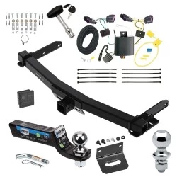 Ultimate Class 4 7.5K Tow Package For 14-26 Dodge Durango All Models Trailer Hitch w/ Wiring 2" Drop Mount Dual 2" and 1-7/8" Ball Lock Bracket Cover 2" Receiver