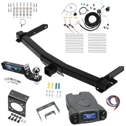 Class 4 7.5K Trailer Hitch Tow Package Prodigy P3 Brake Control For 14-26 Dodge Durango All Models w/ 7-Way RV Wiring 2" Drop Mount 2" Ball 2" Receiver Draw-Tite Tekonsha