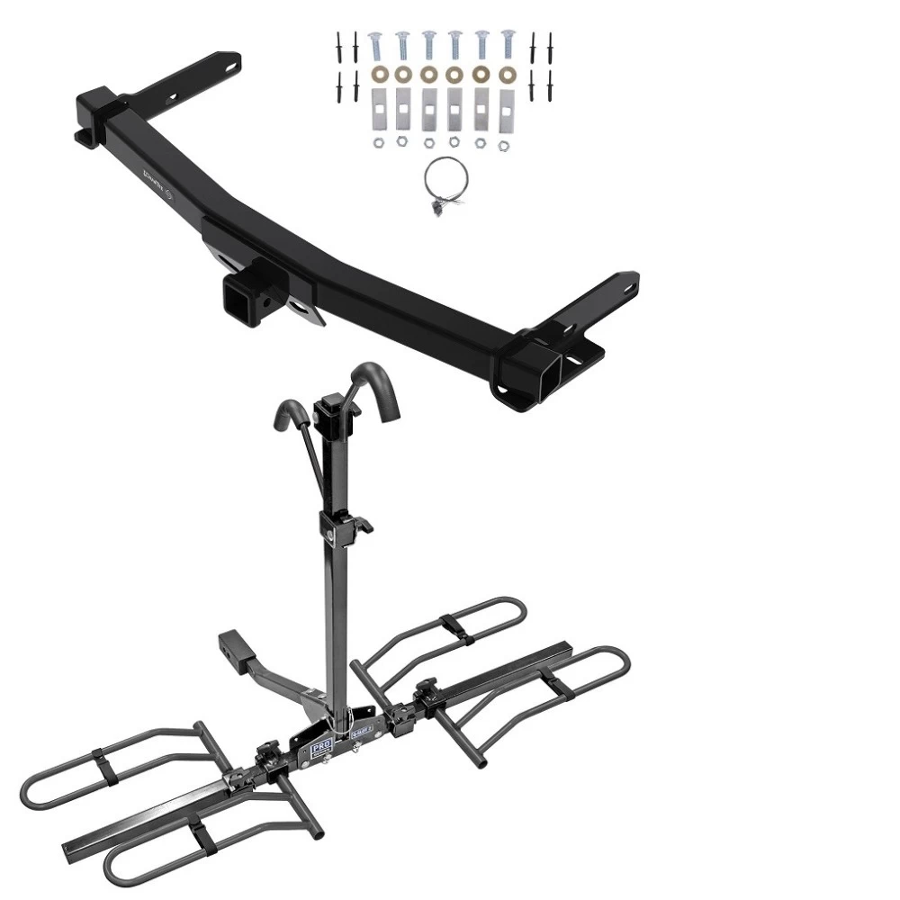 Trailer Tow Hitch For 11-22 Dodge Durango Jeep Grand Cherokee 2022 WK Old Body Style w/ Platform Style 2 Bike Rack