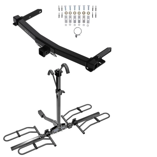 Trailer Tow Hitch For 11-22 Dodge Durango Jeep Grand Cherokee 2022 WK Old Body Style w/ Platform Style 2 Bike Rack