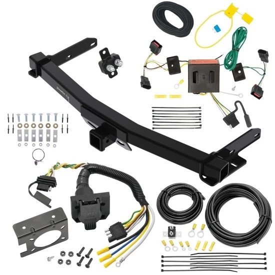 Class 4 7.5K Trailer Hitch w/ 7-Way RV Wiring For 11-13 Dodge Durango All Models Class 4 2" Receiver