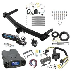 Trailer Hitch Tow Package Prodigy P3 Brake Control For 14-21 Jeep Grand Cherokee 22-22 WK w/ 7-Way RV Wiring 2" Drop Mount 2" Ball Class 4 2" Receiver Draw-Tite Tekonsha