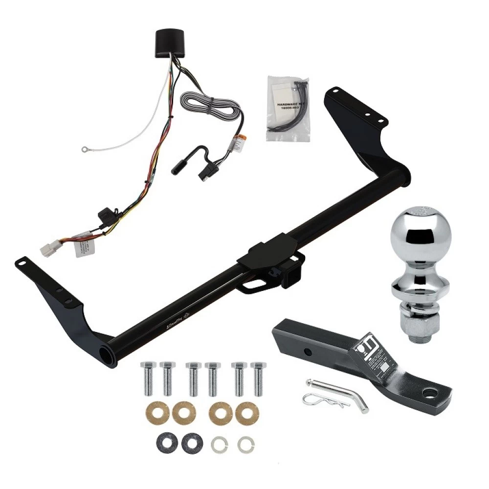 Trailer Tow Hitch For 21-27 Toyota Sienna All Models 2" Receiver Complete Package w/ Wiring and 1-7/8" Ball