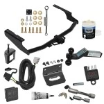 For 2018-2019 Lexus RX350L Trailer Hitch Tow PKG w/ 4-Flat Wiring + Dual Ball Ball Mount 2" & 2-5/16" Trailer Balls + Wiring Bracket + Hitch Cover + Dual Hitch & Coupler Locks + Wiring Tester + Ball Lube + Electric Grease + Ball Wrench +