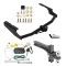 For 2014-2019 Toyota Highlander Trailer Hitch Tow PKG w/ 4-Flat Wiring + Dual Adjustable Drop Rise Ball Ball Mount 2" & 2-5/16" Trailer Balls + Pin/Clip By Draw-Tite