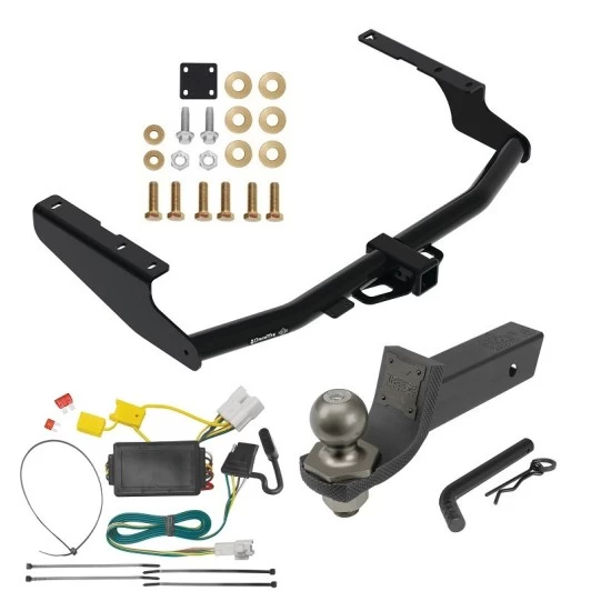 For 2014-2019 Toyota Highlander Trailer Hitch Tow PKG w/ 4-Flat Wiring + Interlock Tactical Starter Kit w/ 2" Drop & 2" Ball By Draw-Tite