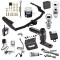 For 2020-2023 Toyota Highlander Trailer Hitch Tow PKG w/ 4-Flat Wiring + Adjustable Drop Rise Ball Mount + 2" Ball + 1-7/8" Ball + Wiring Bracket + Hitch Cover + Dual Hitch & Coupler Locks + Wiring Tester + Ball Lube + Electric Grease + Ball