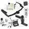 For 2020-2023 Toyota Highlander Trailer Hitch Tow PKG w/ 4-Flat Wiring + Adjustable Drop Rise Ball Mount + Pin/Clip + 2-5/16" Ball + Wiring Bracket + Hitch Cover (Excludes: w/Twin-Tip Exhaust Models) By Draw-Tite