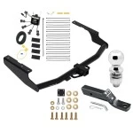 Trailer Tow Hitch For 18-22 Lexus RX350L w/o Factory Tow PKG 2" Receiver Complete Package w/ Zero Contact Wiring Harness Kit and 2" Ball