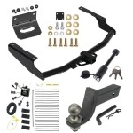 For 2018-2021 Lexus RX350L Trailer Hitch Tow PKG w/ 4-Flat Zero Contact "No Splice" Wiring + Interlock Tactical Starter Kit w/ 3-1/4" Drop & 2" Ball + Tactical Dogbone Lock + Wiring Bracket By Draw-Tite