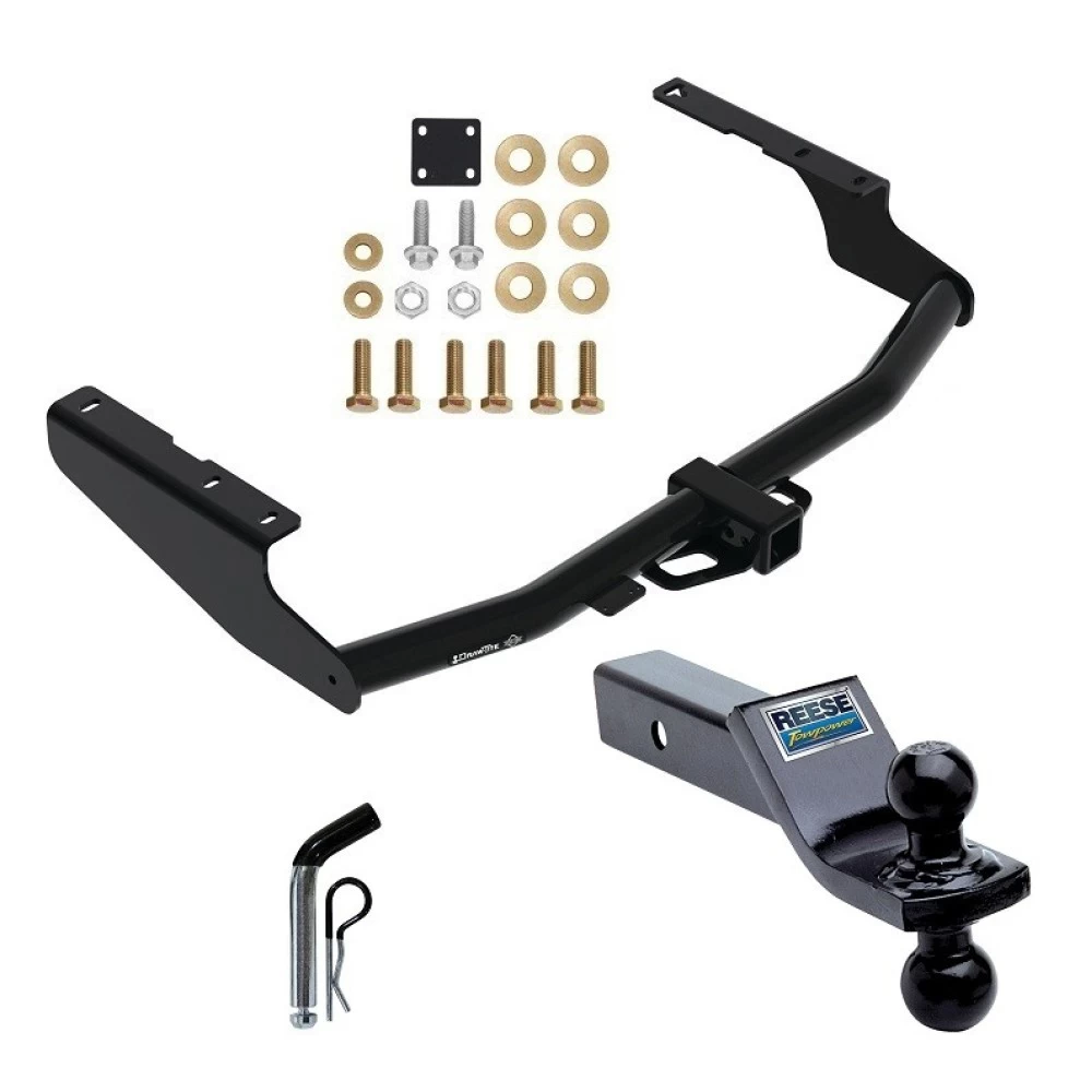 For 2020-2023 Toyota Highlander Trailer Hitch Tow PKG w/ Dual Ball Ball Mount 1-7/8" & 2" Trailer Balls + Pin/Clip (Excludes: w/Twin-Tip Exhaust Models) By Draw-Tite