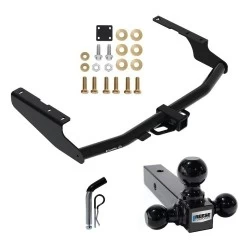 For 2014-2019 Toyota Highlander Trailer Hitch Tow PKG w/ Triple Ball Ball Mount 1-7/8" & 2" & 2-5/16" Trailer Balls + Pin/Clip By Draw-Tite