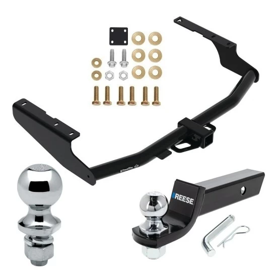 For 2020-2023 Toyota Highlander Trailer Hitch Tow PKG w/ Starter Kit Ball Mount w/ 2" Drop & 2" Ball + 1-7/8" Ball (Excludes: w/Twin-Tip Exhaust Models) By Draw-Tite