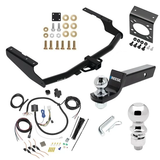 For 2014-2019 Toyota Highlander Trailer Hitch Tow PKG w/ 7-Way RV Wiring + 2" & 2-5/16" Ball + Drop Mount By Draw-Tite