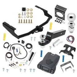 For 2014-2019 Toyota Highlander Trailer Hitch Tow PKG w/ Tekonsha Prodigy P3 Brake Control + 7-Way RV Wiring + 2" & 2-5/16" Ball & Drop Mount By Draw-Tite