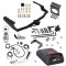 For 2014-2019 Toyota Highlander Trailer Hitch Tow PKG w/ 8K Round Bar Weight Distribution Hitch w/ 2-5/16" Ball + 2" Ball + Pin/Clip + Pro Series POD Brake Control + 7-Way RV Wiring By Draw-Tite