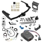 For 2014-2019 Toyota Highlander Trailer Hitch Tow PKG w/ 8K Round Bar Weight Distribution Hitch w/ 2-5/16" Ball + 2" Ball + Pin/Clip + Pro Series Pilot Brake Control + 7-Way RV Wiring By Draw-Tite
