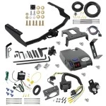 For 2018-2021 Lexus RX350L Trailer Hitch Tow PKG w/ 8K Round Bar Weight Distribution Hitch w/ 2-5/16" Ball + Pin/Clip + Tekonsha Primus IQ Brake Control + 7-Way RV Wiring By Draw-Tite