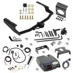 For 2014-2019 Toyota Highlander Trailer Hitch Tow PKG w/ 8K Round Bar Weight Distribution Hitch w/ 2-5/16" Ball + Pin/Clip + Tekonsha Primus IQ Brake Control + 7-Way RV Wiring By Draw-Tite
