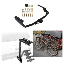 Trailer Hitch w/ 4 Bike Rack For 14-26 Toyota Highlander 18-22 Lexus RX350L Approved for Recreational & Offroad Use Carrier for Adult Woman or Child Bicycles Foldable