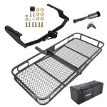 For 2014-2019 Toyota Highlander Trailer Hitch Tow PKG w/ 60" x 24" Cargo Carrier + Cargo Bag + Hitch Lock By Draw-Tite