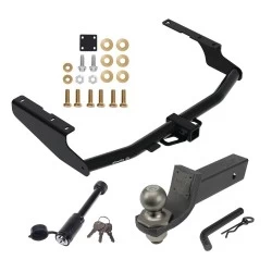 For 14-26 Toyota Highlander 18-22 Lexus RX350L Trailer Hitch Tow PKG + Interlock Tactical Starter Kit w/ 2" Drop & 2" Ball + Tactical Dogbone Lock Models) By Draw-Tite