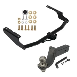 For 2018-2021 Lexus RX350L Trailer Hitch Tow PKG + Interlock Tactical Starter Kit w/ 3-1/4" Drop & 2" Ball By Draw-Tite