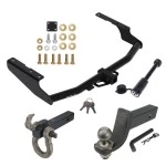 For 2018-2019 Lexus RX350L Trailer Hitch Tow PKG + Interlock Tactical Starter Kit w/ 3-1/4" Drop & 2" Ball + Tactical Hook & Shackle Mount + Tactical Dogbone Lock (For Prepped w/Factory Tow Plug (See Instructions Prior to Installation) M