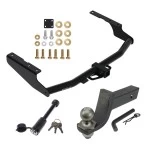 For 2018-2019 Lexus RX350L Trailer Hitch Tow PKG + Interlock Tactical Starter Kit w/ 3-1/4" Drop & 2" Ball + Tactical Dogbone Lock (For Prepped w/Factory Tow Plug (See Instructions Prior to Installation) Models) By Draw-Tite