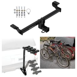 Trailer Hitch w/ 4 Bike Rack For 20-26 Ford Escape 21-26 Lincoln Corsair Except PHEV Approved for Recreational & Offroad Use Carrier for Adult Woman or Child Bicycles Foldable