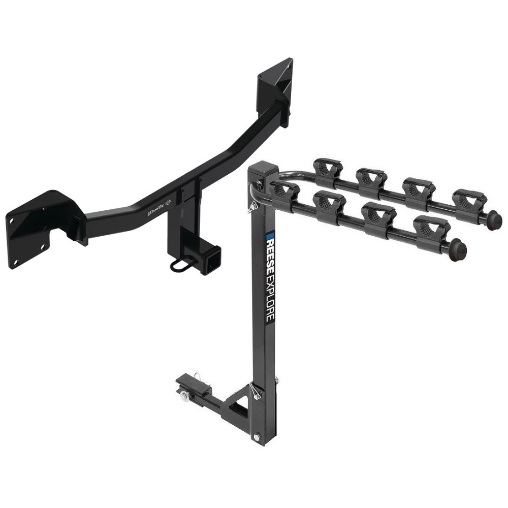 Trailer Tow Hitch For 21-23 Buick Envision 2" Receiver Class 3 Tilt Away Adult or Child Arms Fold Down 4 Bike Carrier