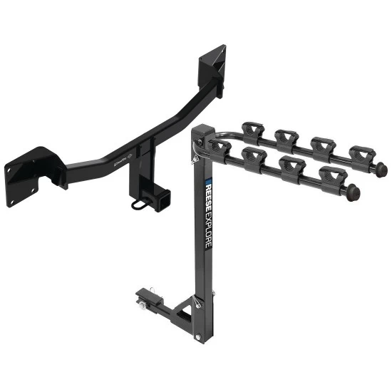 Trailer Tow Hitch For 21-23 Buick Envision 2" Receiver Class 3 Tilt Away Adult or Child Arms Fold Down 4 Bike Carrier