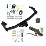 Trailer Tow Hitch For 21-26 Mercedes GLA250 All Models Deluxe Package Wiring 2" Ball Mount and Lock