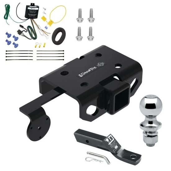 Trailer Tow Hitch For 11-22 Volkswagen Amarok All Models Class 4 2" Receiver Complete Package w/ Wiring and 1-7/8" Ball