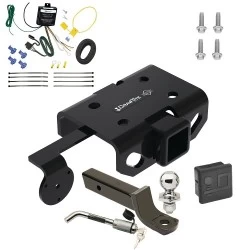 Trailer Tow Hitch For 11-22 Volkswagen Amarok All Models Deluxe Package Wiring 2" Ball Mount and Lock
